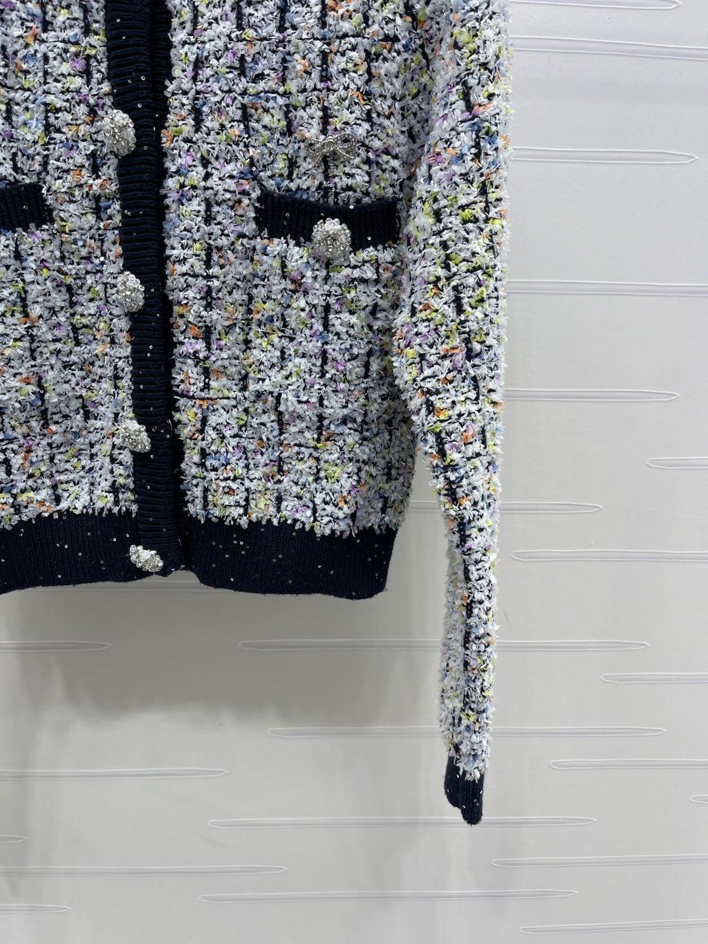 CHANEL 26S FLORAL KNIT CARDIGAN 735
