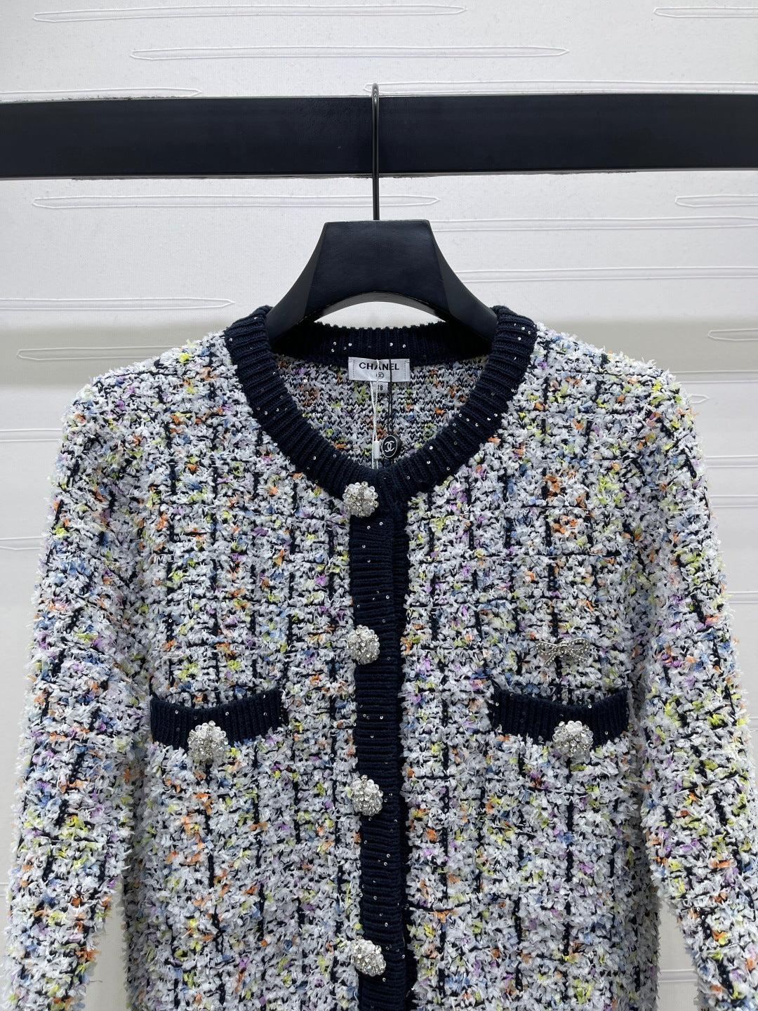CHANEL 26S FLORAL KNIT CARDIGAN 735