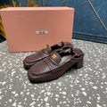 HIGH BROGUE LOAFERS IN CHESTNUT BROWN LAMBSKIN