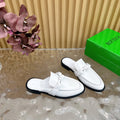 BOTTEGA VENETA OPEN-BACK LOAFER REALISED IN WHITE SOLF CALFSKIN