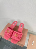 Women's Mid - Heel Rose Leather