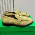 BOTTEGA VENETA ASTAIRE LOAFER IN OLIVE GREEN SUEDE