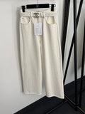 CHANEL 25S HIGH-WAISTED FLEECE-LINED JEANS 564